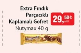 Extra Fındık Parçacıklı Kaplamalı Gofret Nutymax 40 G