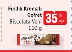 Fındık Kremalı Gofret Biscolata Veni 110 G