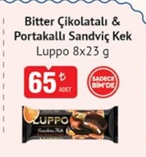 Luppo Bitter Çikolatalı & Portakallı Sandviç Kek 8X23 G