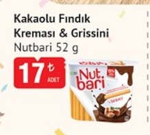 Kakaolu Fındık Kreması & Grissini Nutbari 52 G