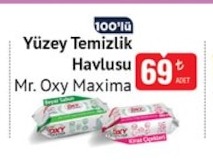 Yüzey Temizlik Havlusu Mr. Oxy Maxima 100'Lü