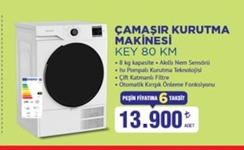 Çamaşır Kurutma Makinesi Key 80 Km