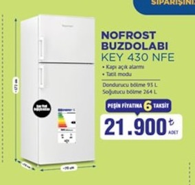 No Frost Buzdolabı Key 430 Nfe