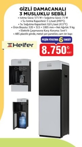 Heifer Gizli Damacanalı 3 Musluklu Sebili