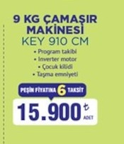 9 Kg Çamaşır Makinesi Key 910 Cm