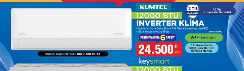 Kumtel 12000 Btu Inverter Klima