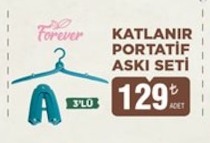 Forever Katlanir Portatif Aski Seti 3'Lü