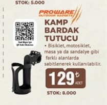 Proware Kamp Bardak Tutucu