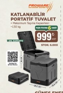 Proware Katlanabilir Portatif Tuvalet