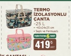 Termo İzolasyonlu Çanta 25 L