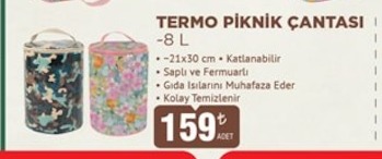Termo Piknik Çantası 8 L