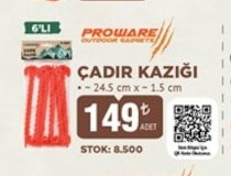 Proware Çadır Kazığı 6'Lı
