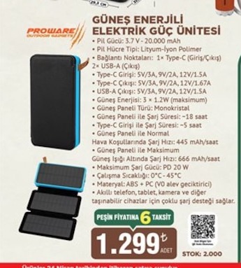 Güneş Enerjili Elektrik Güç Ünitesi