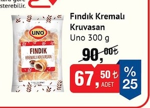 Uno Fındık Kremalı Kruvasan 300G