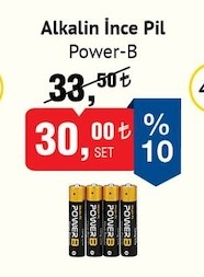 Alkalin İnce Pil Power-B