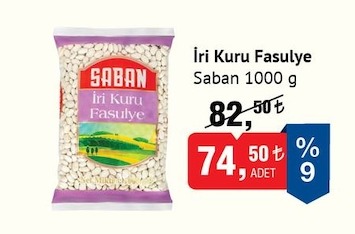 Saban İri Kuru Fasulye 1000 G
