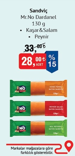 Sandviç Kaşar & Salam Peynir 130G