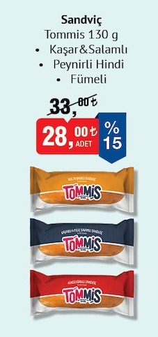 Sandviç Kaşar&Salam Peynirli Hindi Fümel 130G