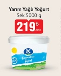 Yarım Yağlı Yoğurt Sek 5000 G