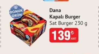 Dana Kapalı Burger Sat Burger 230 G