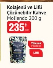 Kolajenli Ve Lifli Çözünebilir Kahve Moliendo 200 G