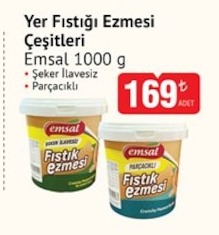 Yer Fıstığı Ezmesi Çeşitleri Emsal 1000 G