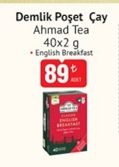 Demlik Poşet Çay Ahmad Tea 40X2 G