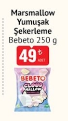 Marsmallow Yumuşak Şekerleme Bebeto 250 G
