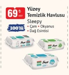Yüzey Temizlik Havlusu Sleepy 100'Lü