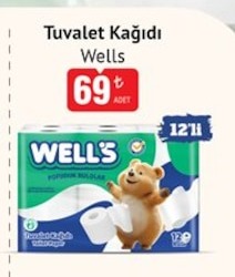 Tuvalet Kağıdı Wells 12'Li