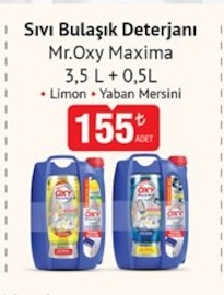 Mr.Oxy Maxima Sıvı Bulaşık Deterjanı 3,5 L + 0,5 L