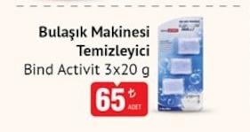 Bulaşık Makinesi Temizleyici Bind Activit 3X20 G