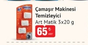 Çamaşır Makinesi Temizleyici Art Matik 3X20 G