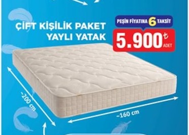 Çift Kişilik Paket Yaylı Yatak