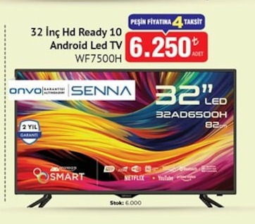 32 Inç Hd Ready 10 Android Led Tv