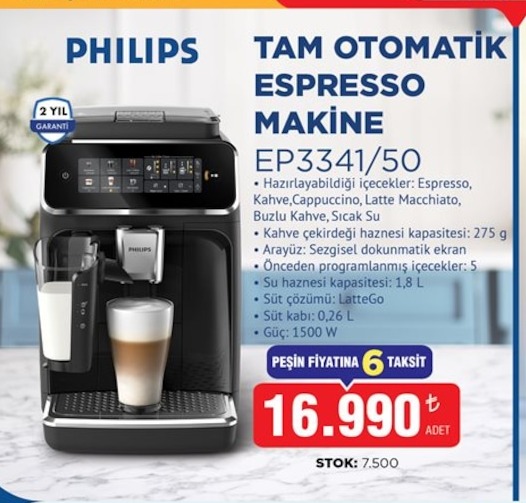 Philips Tam Otomatik Espresso Makine
