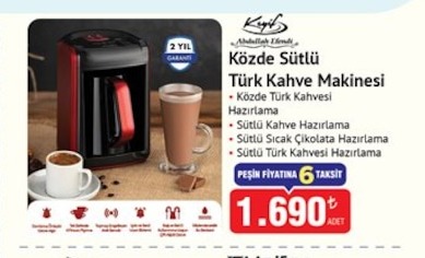 Közde Sütlü Türk Kahve Makinesi
