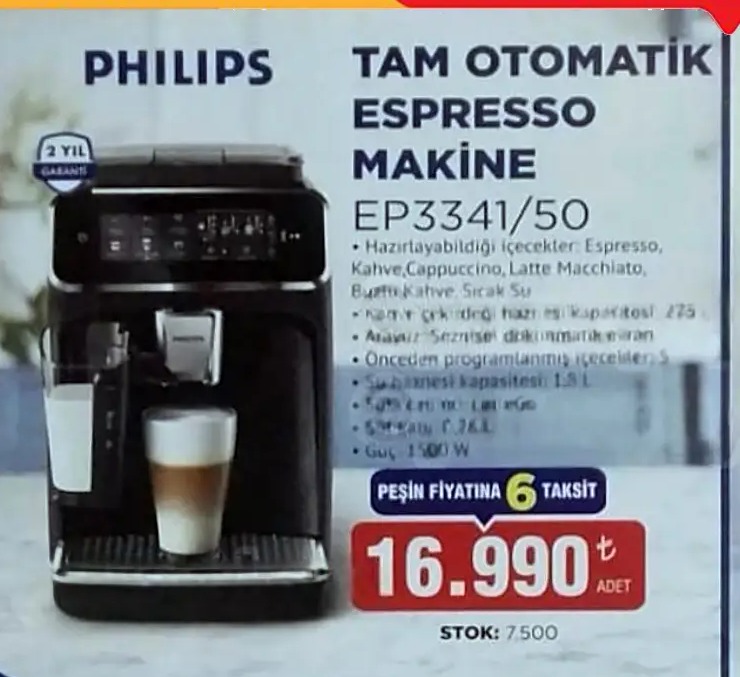 Philips Tam Otomatik Espresso Makine Ep3341/50