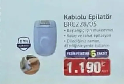 Kablolu Epilatör Bre228/05