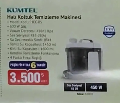 Kumtel Halı Koltuk Temizleme Makinesi