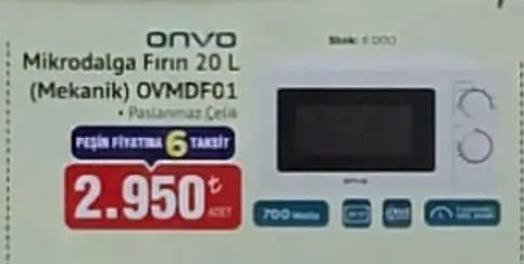 Onvo Mikrodalga Fırın 20 L (Mekanik)