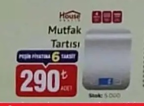 House Studio Mutfak Tartısı