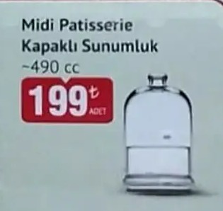 Paşabahçe Midi Patisserie Kapaklı Sunumluk 490Cc