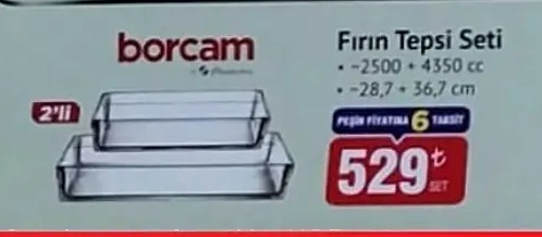 Borcam Fırın Tepsi Seti 2'Li