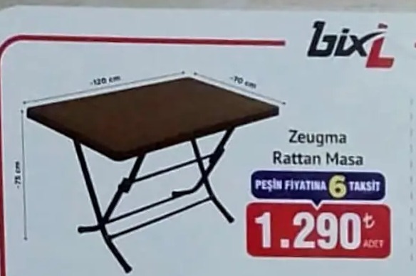 Bixl Zeugma Rattan Masa