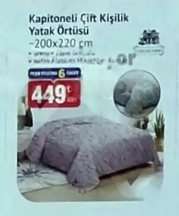 Kapitoneli Çift Kişilik Yatak Örtüsü