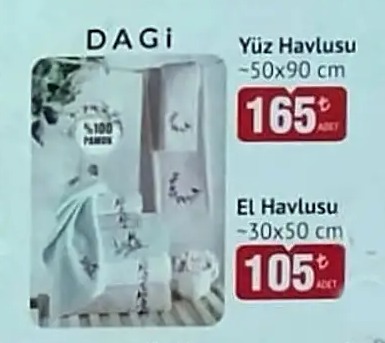 Daği Yüz Havlusu ~50X90 Cm
