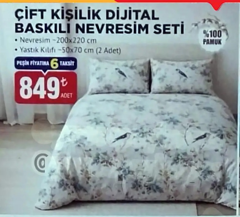 Çift Kişilik Dijital Baskılı Nevresim Seti