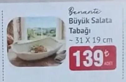 Genante Büyük Salata Tabağı ~31 X 19 Cm