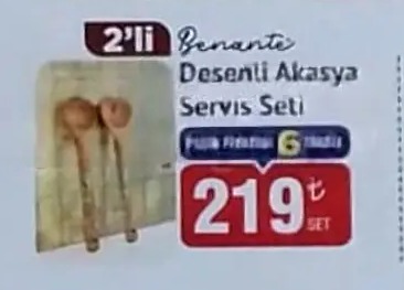 Benante Desenli Akasya Servis Seti
